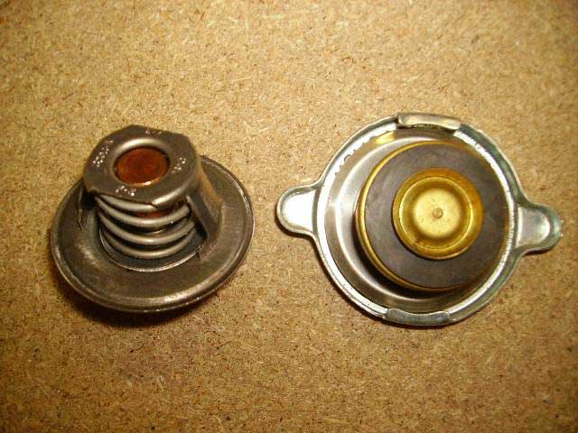 There are many types of Thermostats and Radiator Caps. The one for your vehicle may not look exactly the same as the part in the picture. Classic Spares has in stock 98 different types.